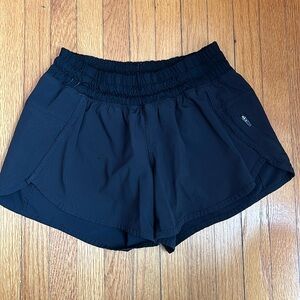 Lululemon Athletica Track That Athletic Shorts with Elastic Waistband BLACK